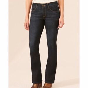 Democracy AB Bootcut Wide Leg Dark Wash Blue Jeans Stretch Tummy Control Comfort